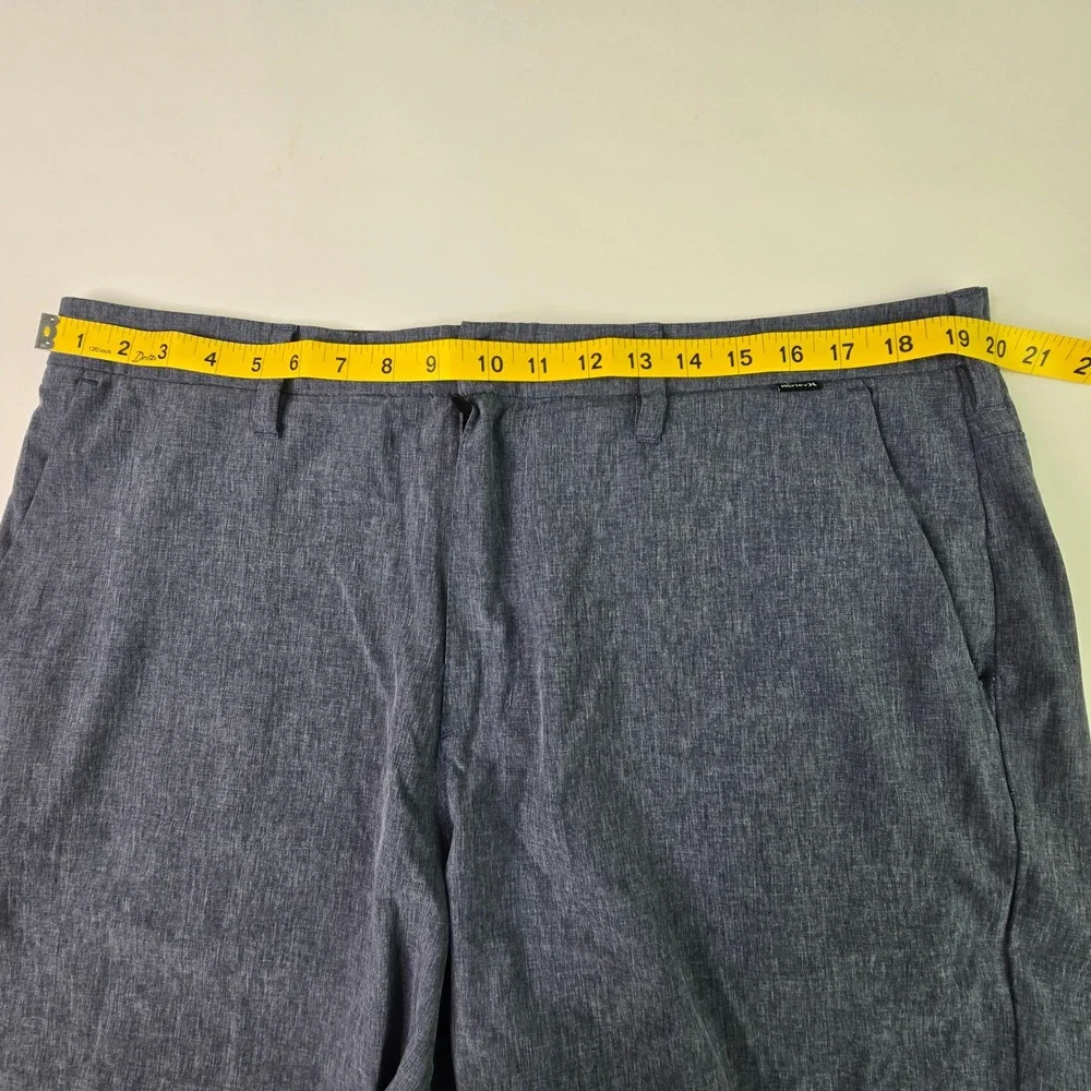 Hurley Phantom Mens Walkshorts Size 36 Blue Grey Heathered Stretch F2341-00